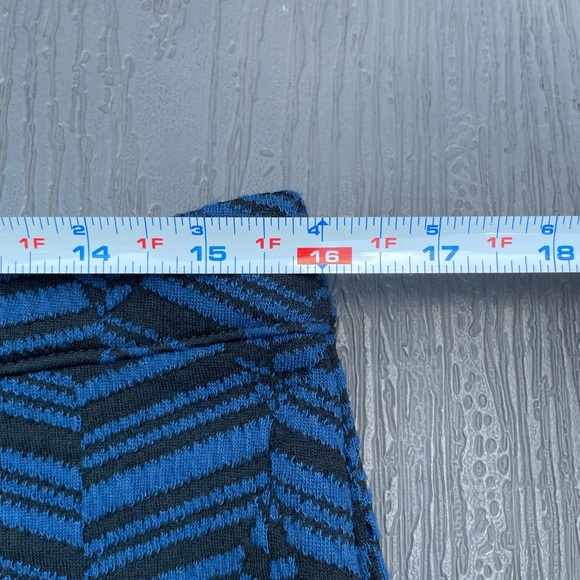 Apropos Blue and Black Design A-Line Skirt - Picture 4 of 6